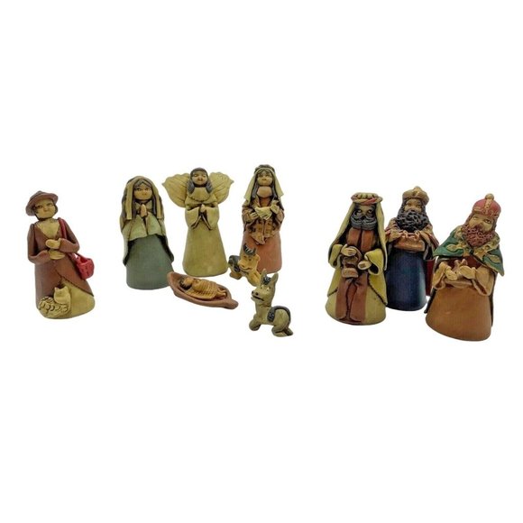 Unique Vintage Nativity,10 Pieces - Picture 1 of 12
